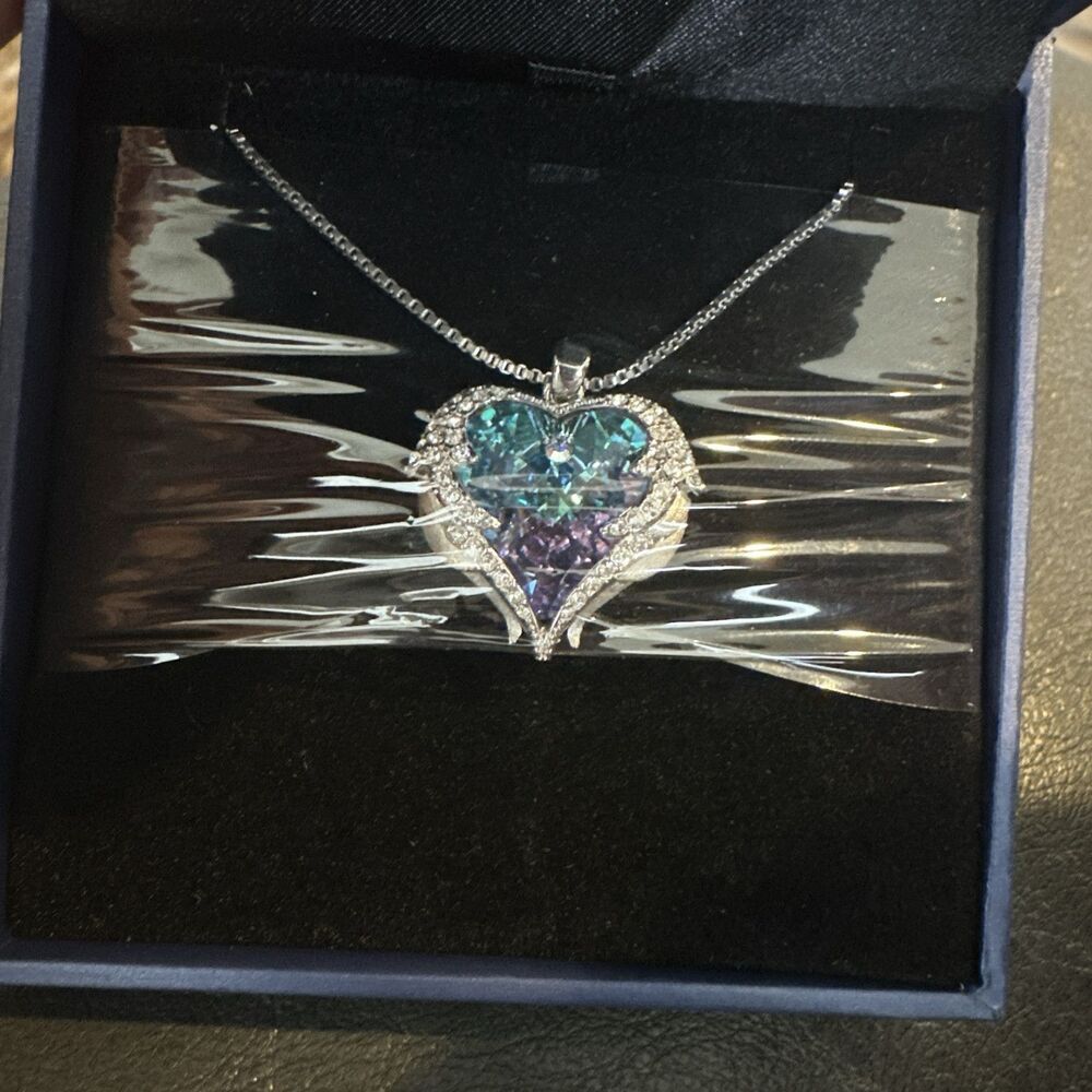 CDE Necklaces for Women Embellished with Austrian Crystals Pendant Necklace